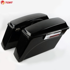 TCMT XF111508-B ABS Plastic Black Saddlebags w/ Lid & Latch Keys For Harley Electra Glide 93-13