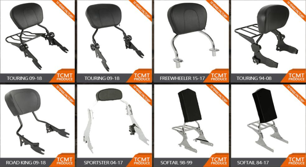 TCMT ADJUSTABLE NEW DESIGN BACKREST SISSY BAR