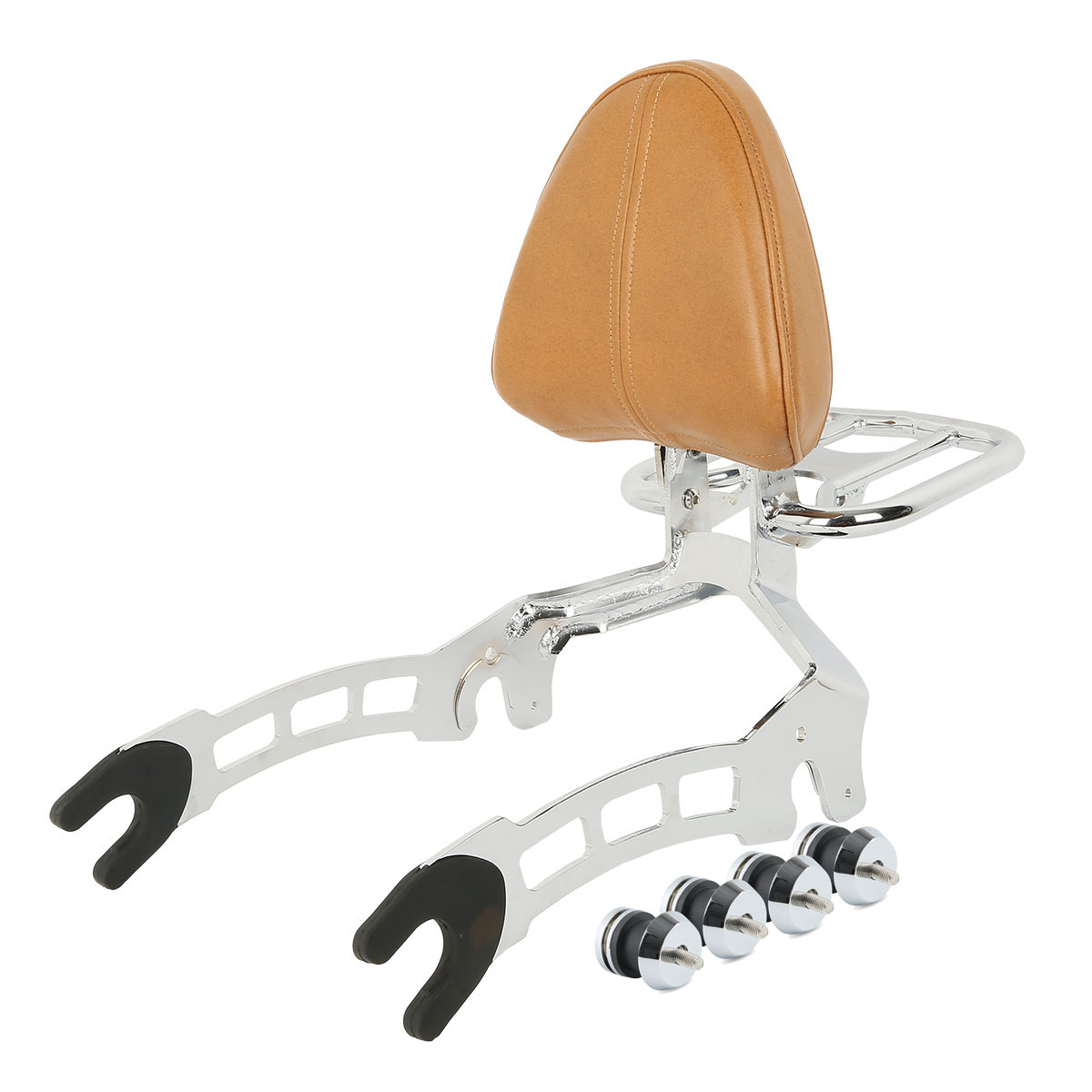 Sissy Bar Passenger Backrest + Mouting Spools For Indian Scout 15-19 Sixty 16-19