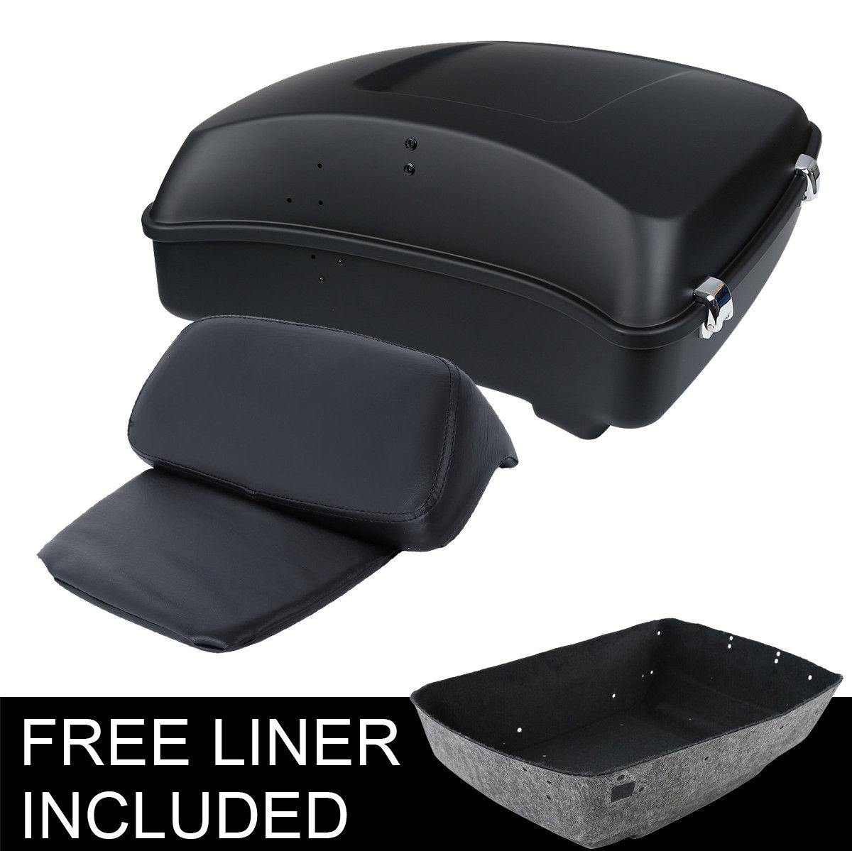 Chopped Tour Pak Trunk Backrest For Harley Touring Road King Street Glide 14-18