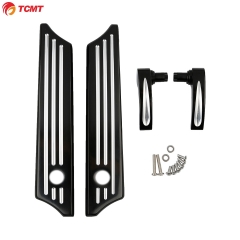 CNC Saddlebag Latch Covers Lid Lifter For Harley Touring Electra Glide 2014-2017