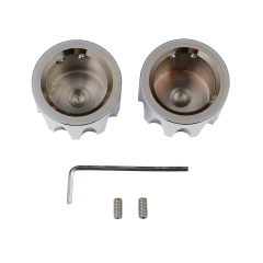 Front Axle Nut Cover Front Chrome For Harley Touring Dyna FLRT XL 883 1200 XG