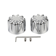 Front Axle Nut Cover Front Chrome For Harley Touring Dyna FLRT XL 883 1200 XG
