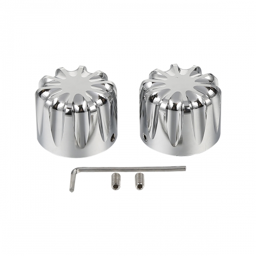 Front Axle Nut Cover Front Chrome For Harley Touring Dyna FLRT XL 883 1200 XG
