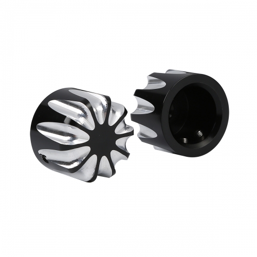 Front Axle Nut Cover Front Black For Harley Touring Dyna FLHT Softail VRSC XL XG