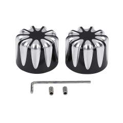 Front Axle Nut Cover Front Black For Harley Touring Dyna FLHT Softail VRSC XL XG