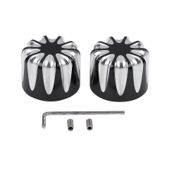 Front Axle Nut Cover Front Black For Harley Touring Dyna FLHT Softail VRSC XL XG