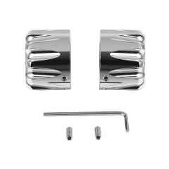 Front Axle Nut Cover Front Chrome For Harley Touring Dyna FLRT XL 883 1200 XG