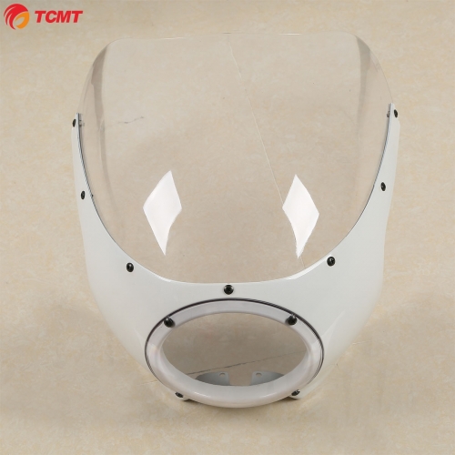Motorcycle White Racer Headlight Fairing Windscreen For Harley Dyna Sportster XL