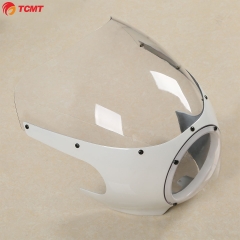 Motorcycle White Racer Headlight Fairing Windscreen For Harley Dyna Sportster XL
