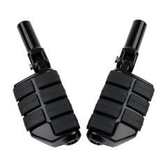 Black Passenger Foot Pegs Footrest For Harley Davidson Softail Slim FLS 12-17