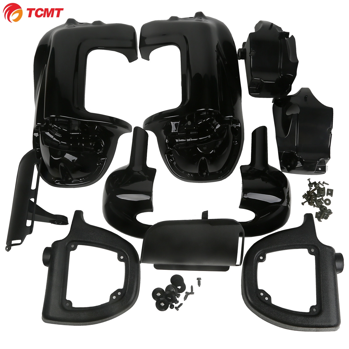 Black Lower Vented Leg Fairing Fit For Harley Touring Road King