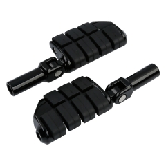 Black Passenger Foot Pegs Footrest For Harley Davidson Softail Slim FLS 12-17