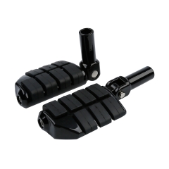 Black Passenger Foot Pegs Footrest For Harley Davidson Softail Slim FLS 12-17