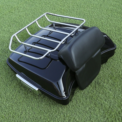 Razor Tour Pak Pack Trunk +Top Rack &Backrest For Harley Touring Glide 97-13