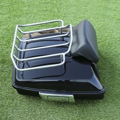 Razor Tour Pak Pack Trunk +Top Rack &Backrest For Harley Touring Glide 97-13