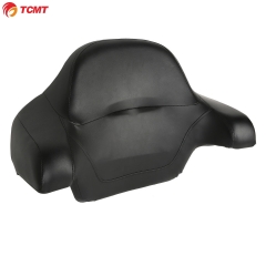 Chopped Matte Black Chopped Pack Trunk Backrest Rack For Harley Tour Pak Road King 14-20