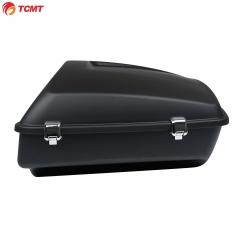 Chopped Matte Black Chopped Pack Trunk Backrest Rack For Harley Tour Pak Road King 14-20