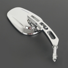 XF110858 Rear Chrome View Mirrors For Harley Davidson Softail Springer Heritage Fat Bob