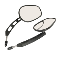 XF110858-MB Pair Rear View Mirrors For Harley Davidson XL1200L XL883 XL883L Sportster Iron