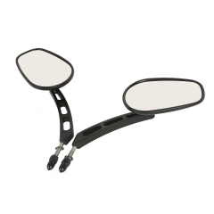 XF110858-MB Pair Rear View Mirrors For Harley Davidson XL1200L XL883 XL883L Sportster Iron