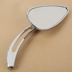 XF110853-E 8mm/10mm Chrome Motorcycle Rearview Side Mirrors Choppers Cruiser Custom