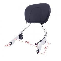 XF2906A24-E Detachable Air Wing Sissy Bar Upright Brake Light For Harley Touring 2009-2019