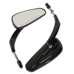 XF110865-B Black Rear Mirrors Blade For Harley Sportster Dyna Bobber Chopper Street Glide