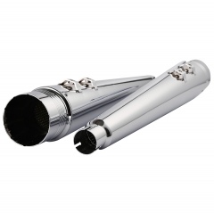 4'' Megaphone Slip-on Silencer Exhaust Pipe For Harley Touring FLHTC FLHTK 95-16 XF2906315-07-E