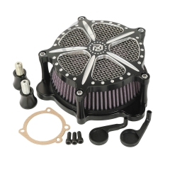 XF2906155 Black Air Cleaner Intake Filter For 2008-2009 Harley Cross Bones Rocker Softail