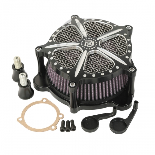 XF2906155 Black Air Cleaner Intake Filter For 2008-2009 Harley Cross Bones Rocker Softail