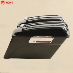 Saddlebag w/Top Rail Light For Harley Road Street Electra Glide King Ultra 94-13