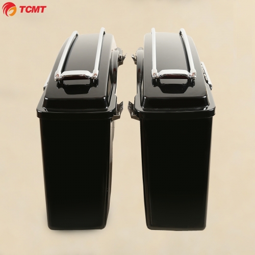 Saddlebag w/Top Rail Light For Harley Road Street Electra Glide King Ultra 94-13