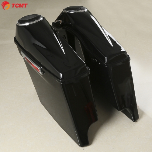 6.5" Speaker Extended Stretched Saddlebag For Harley Touring FLHR FLHT 2014-2018
