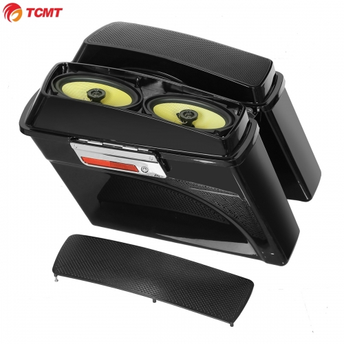 6x9" Speaker Hard Saddlebag with Lid Latch For Harley Touring Models 94-13