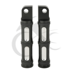 Black Footpeg Foot Rests For Harley Touring FLHT Sportster XL Dyna Softail