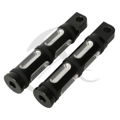 Black Footpeg Foot Rests For Harley Touring FLHT Sportster XL Dyna Softail