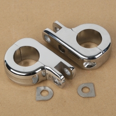 Foot Pegs Mount Kit For Harley Engine Guard Bars 1 1/4