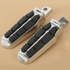 Chrome Motorcycle Footrest FootPegs For Harley Davidson Male-mount Style Footpeg