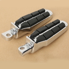 Chrome Motorcycle Footrest FootPegs For Harley Davidson Male-mount Style Footpeg