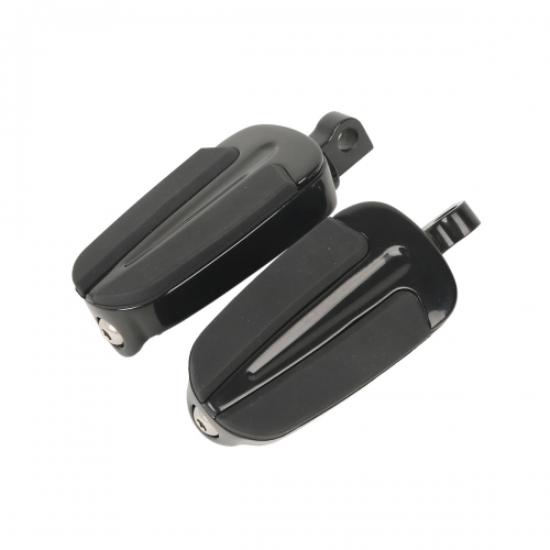 Black High Way Foot peg Footrests For Harley Street Road Glide Dyna TCMT