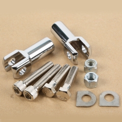 Chrome Rear Passenger Foot Peg Supports Mounts Clevis for Harley Softail 00-06