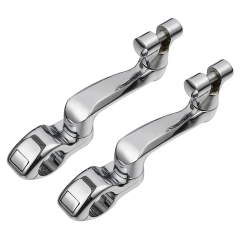 360 Adjustable Highway Angled Engine Guard Foot Peg Mount Kit For Honda Kawasaki