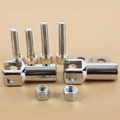 Chrome Rear Passenger Foot Peg Supports Mounts Clevis for Harley Softail 00-06