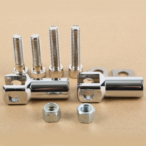 Chrome Rear Passenger Foot Peg Supports Mounts Clevis for Harley Softail 00-06