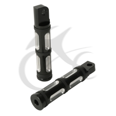 Black Footpeg Foot Rests For Harley Touring FLHT Sportster XL Dyna Softail