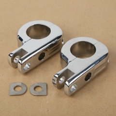 Foot Pegs Mount Kit For Harley Engine Guard Bars 1 1/4