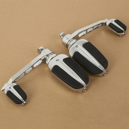 Slipstream Male Mount footpegs W/ Heel Foot Rest For Harley FXDF Fatboy Softail