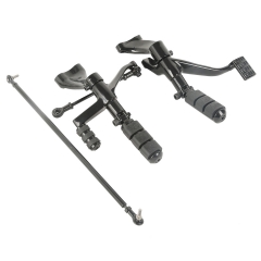 Black Forward Controls w/ Pegs Levers For 2004-2013 Harley Sportster 1200 883