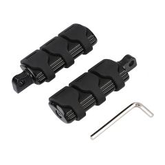 L & R Black Footpegs Footrests For Harley Davidson Fatboy Dyna FXWG FXR FXST FXD